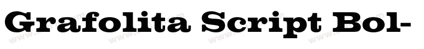Grafolita Script Bol字体转换